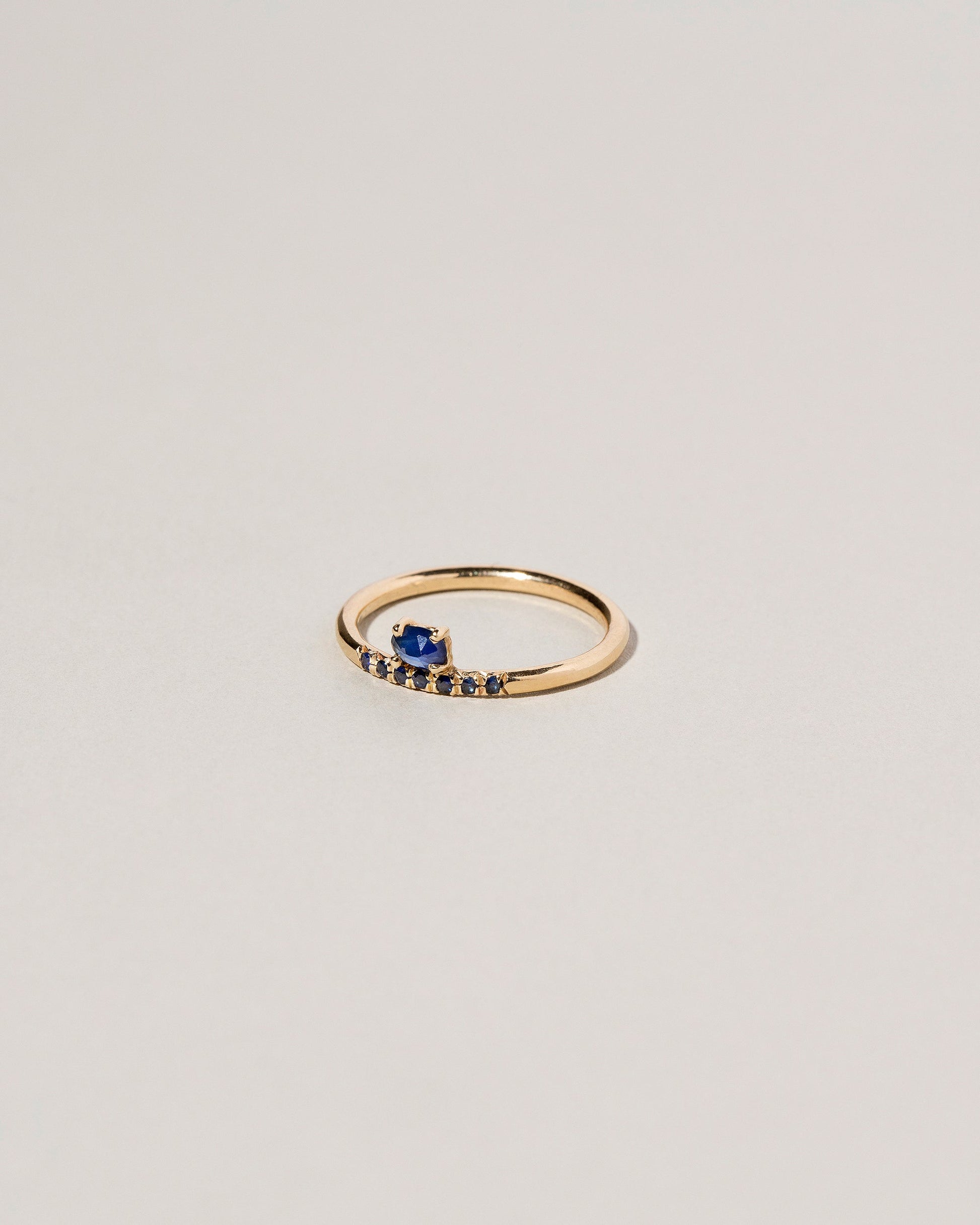  Stacked Ring - Sapphire on light color background.