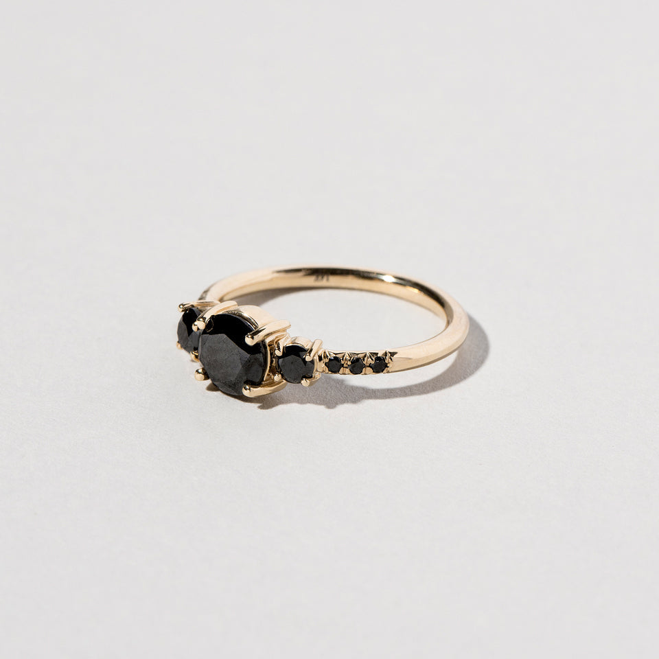 product_details:: Orion Ring - Black Diamond on light color background.
