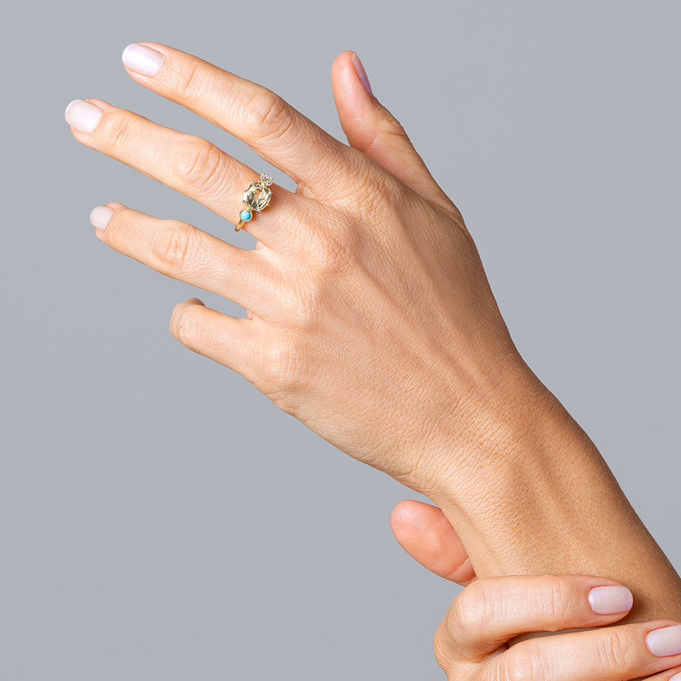 product_details::Howe Ring on model.