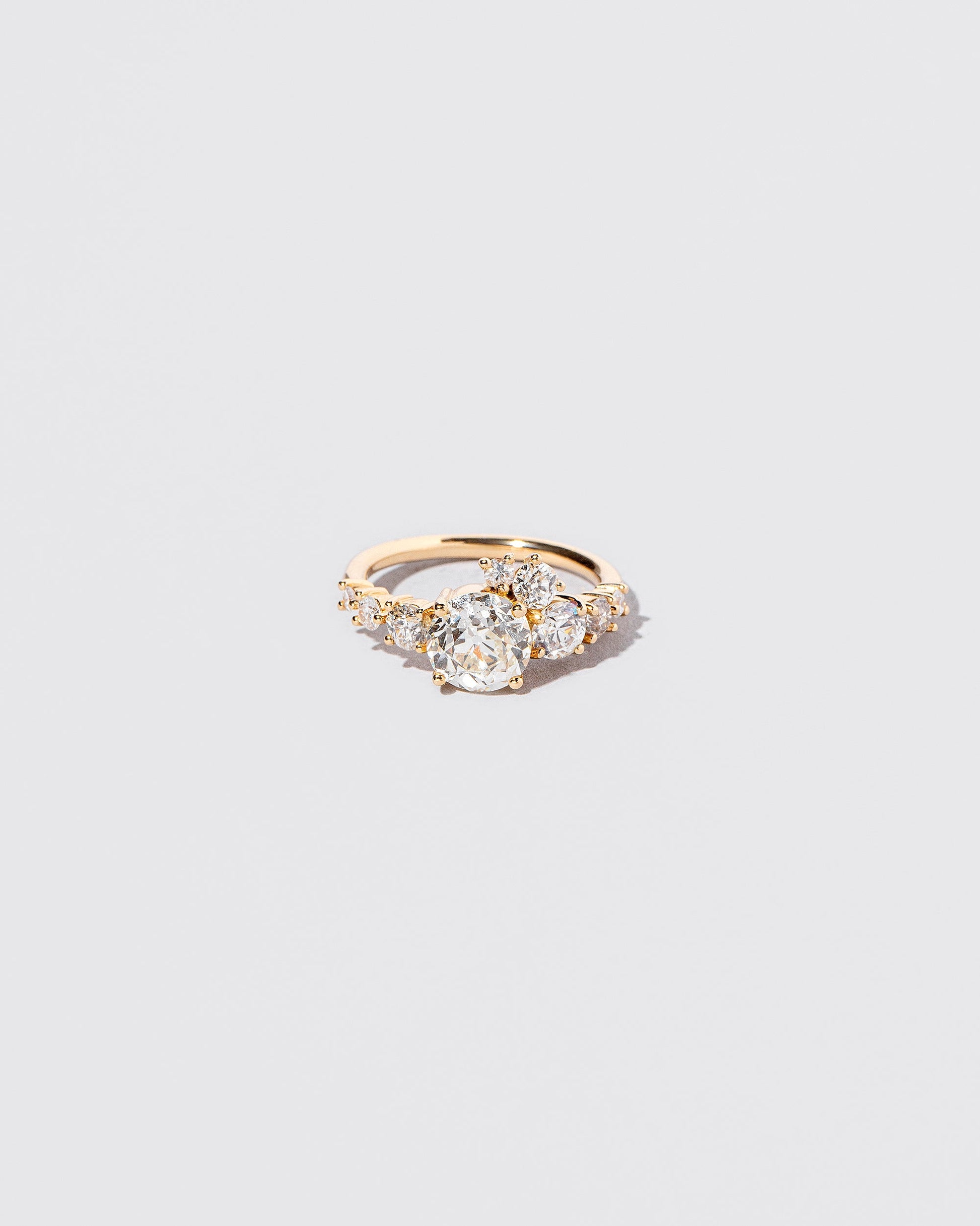  Super Luna Ring - White Diamond on light color background.