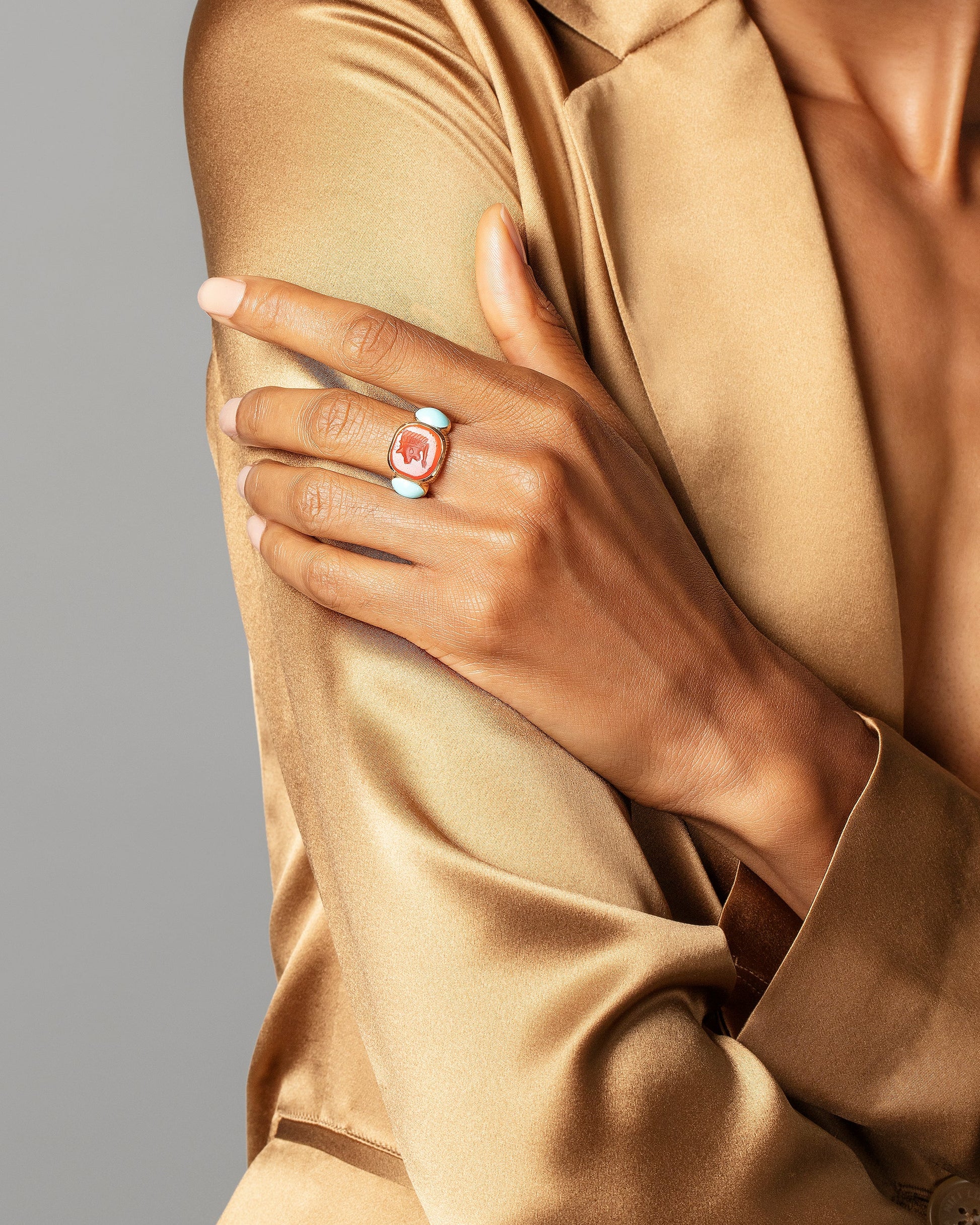 Courage Ring on model.
