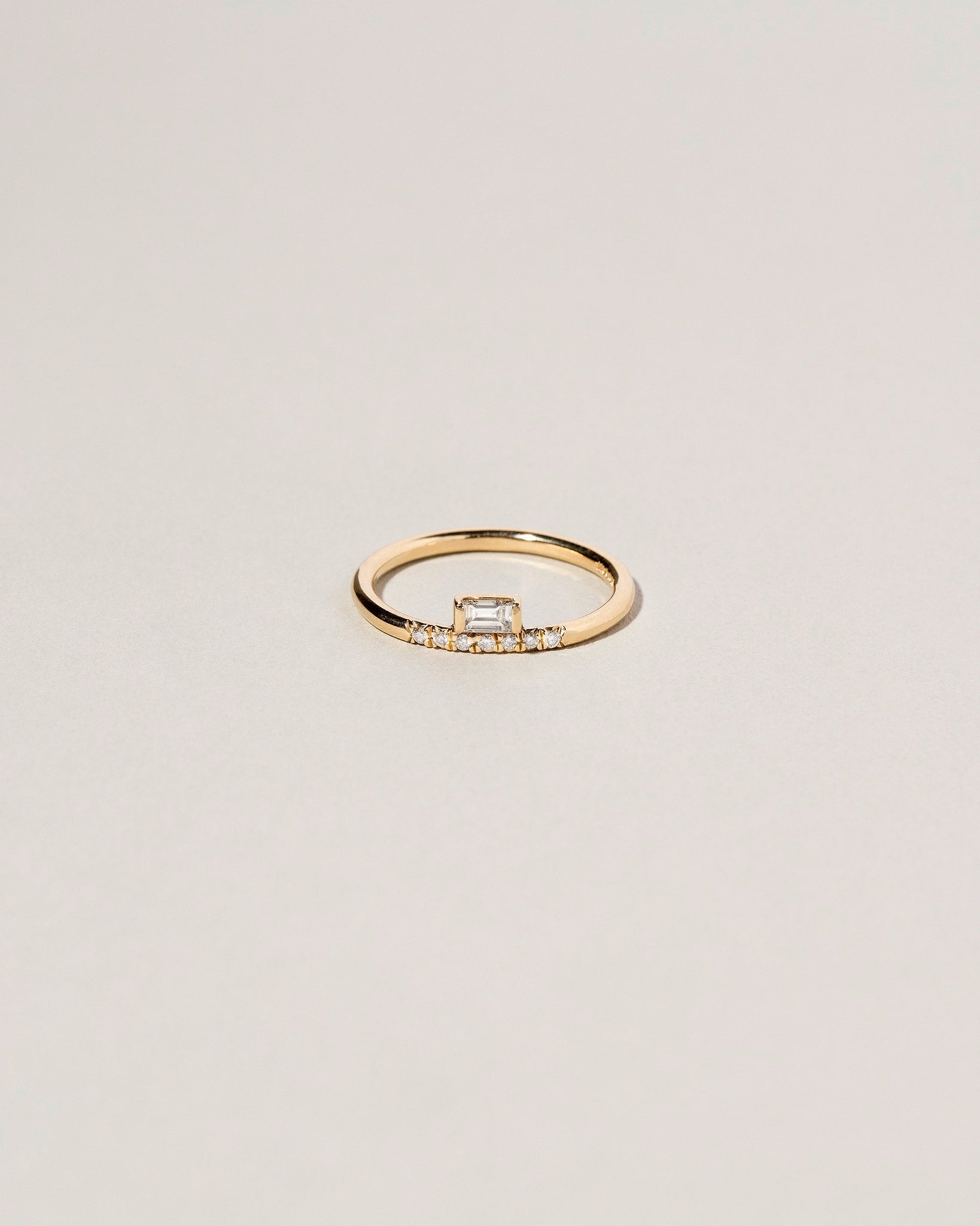  Stacked Ring - Baguette on light color background.