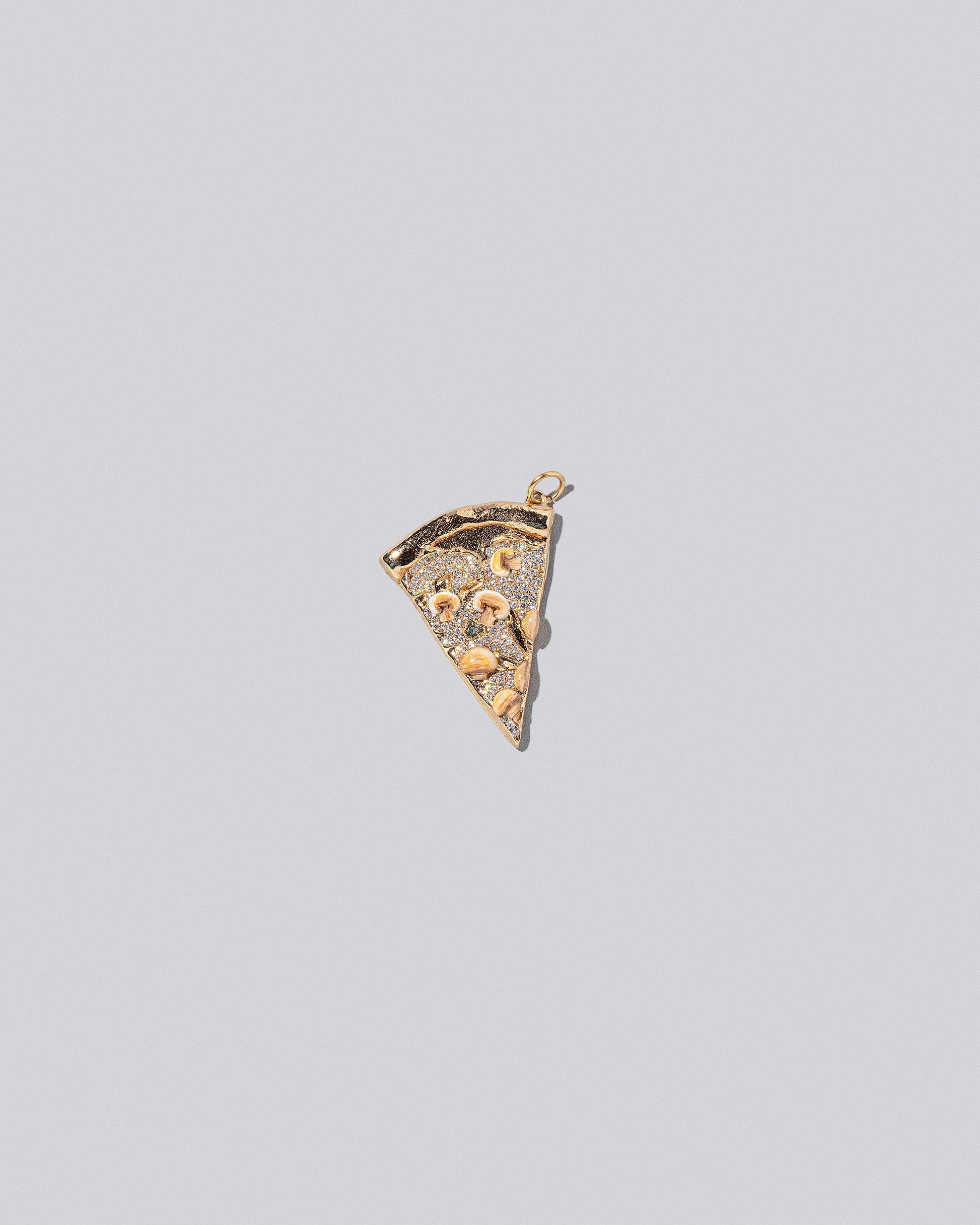  Pizza Charm - Mushroom Slices on light color background.