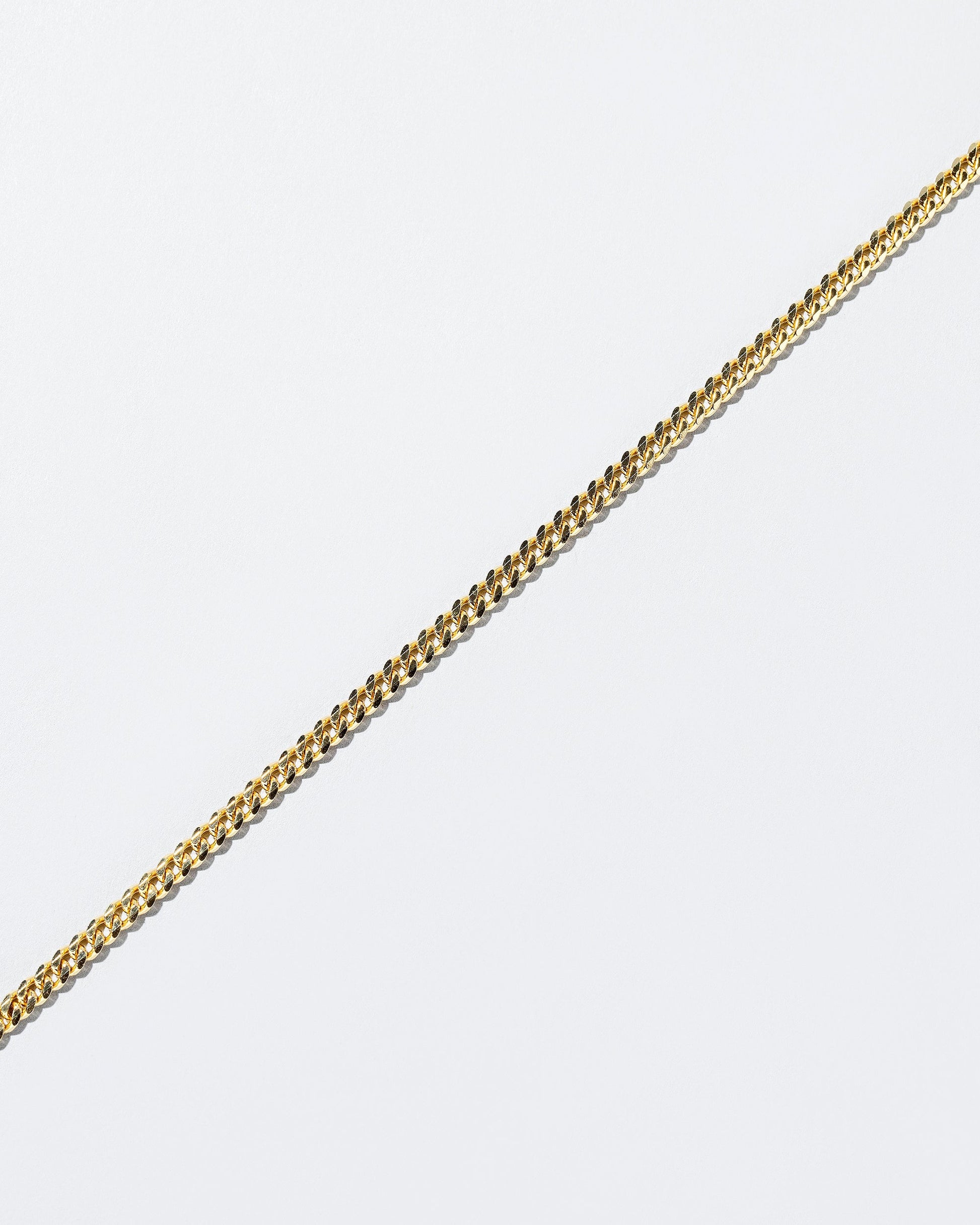  Curb Chain Necklace on light color background.