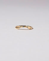  Mini Curve Band - Five Stone on light color background.