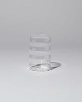 Sophie Lou Jacobsen Large Clear Single Ripple Cup on light color background.