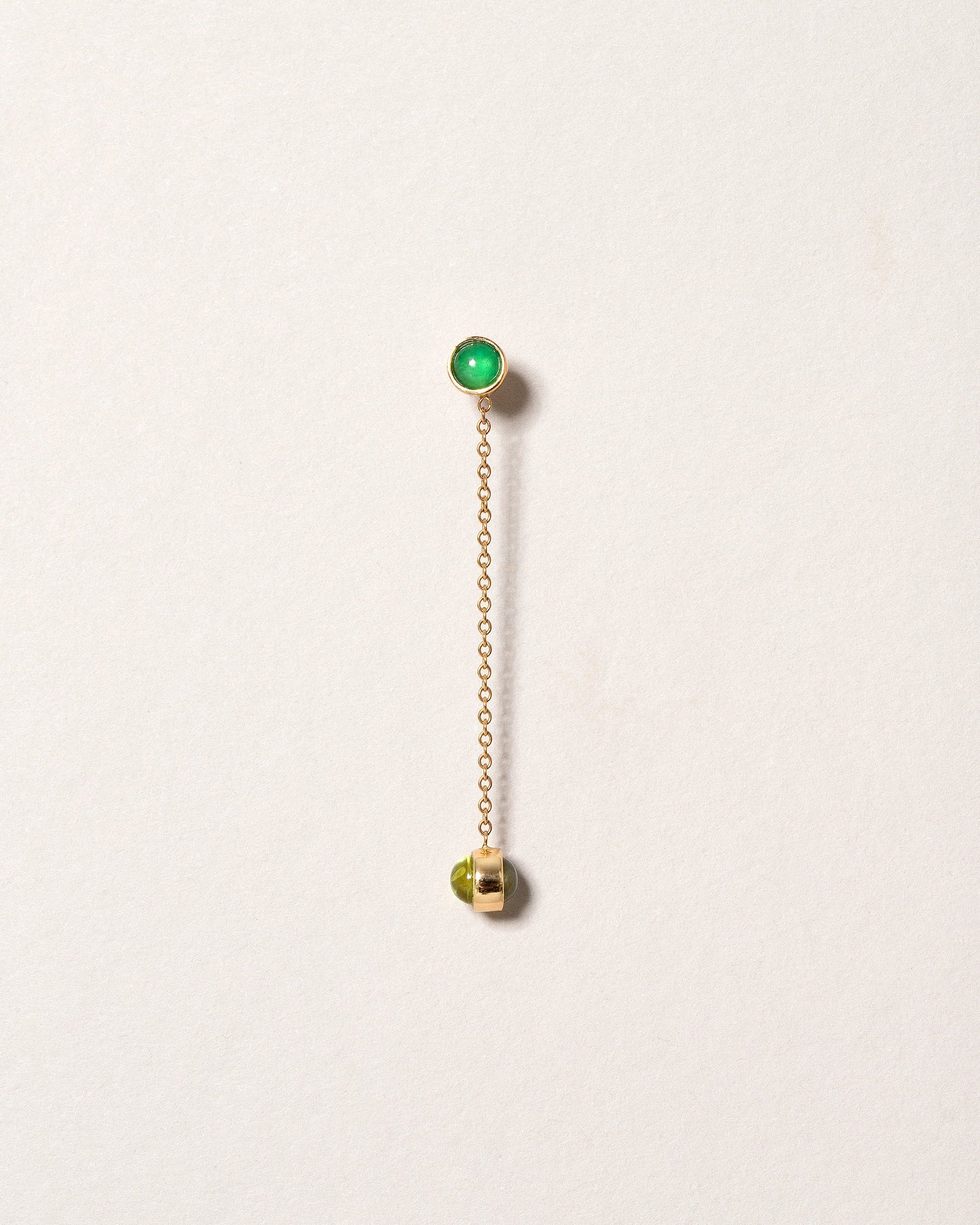  Birthstone One-Drop Single Earring on light color background.