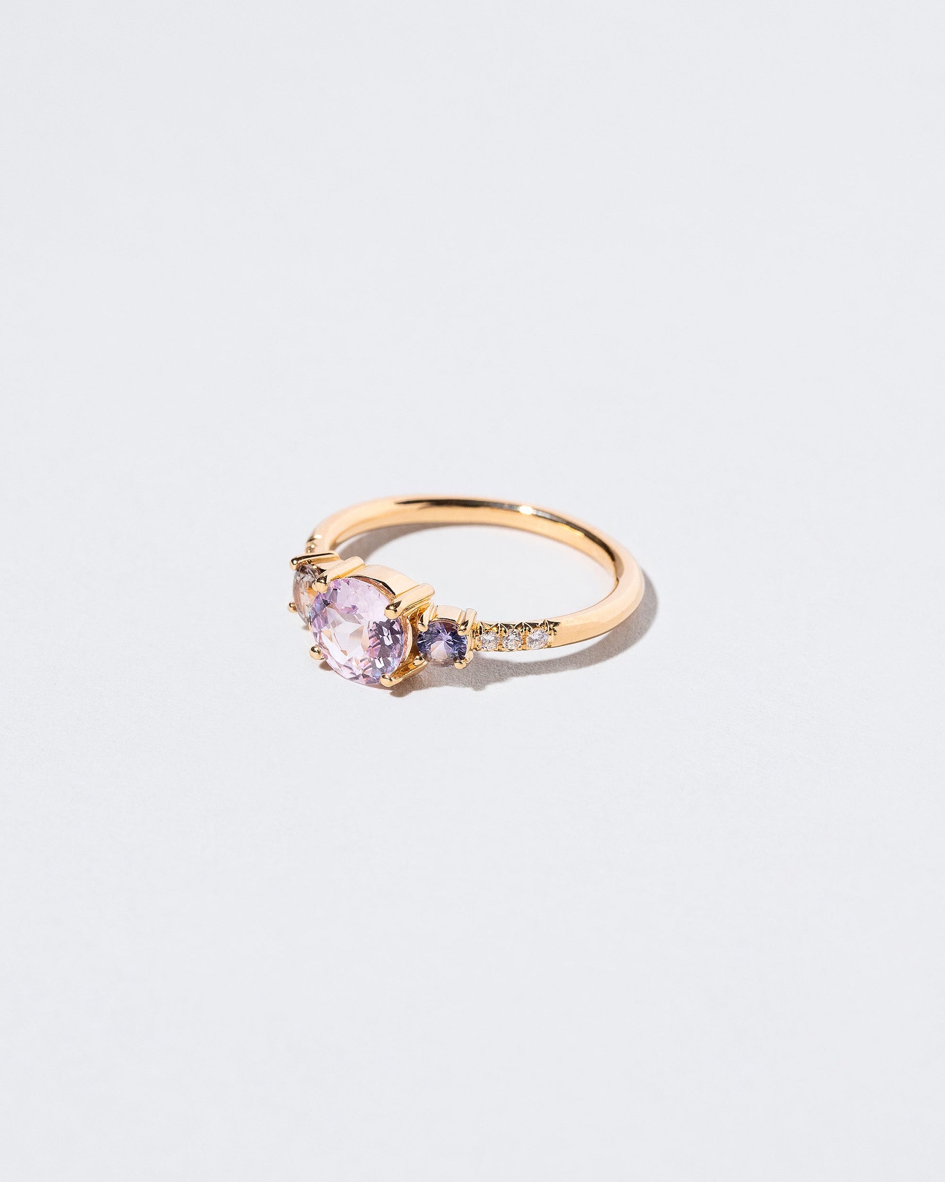  Orion Ring - Pink Sapphire on light color background.