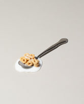 Spills Toasted Os Spoon on light color background.