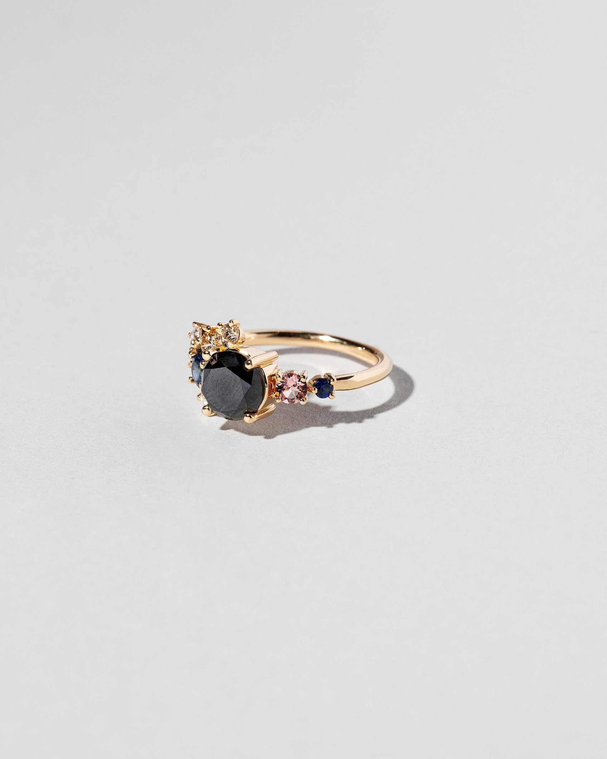  Vega Ring - Black Diamond on light color background.