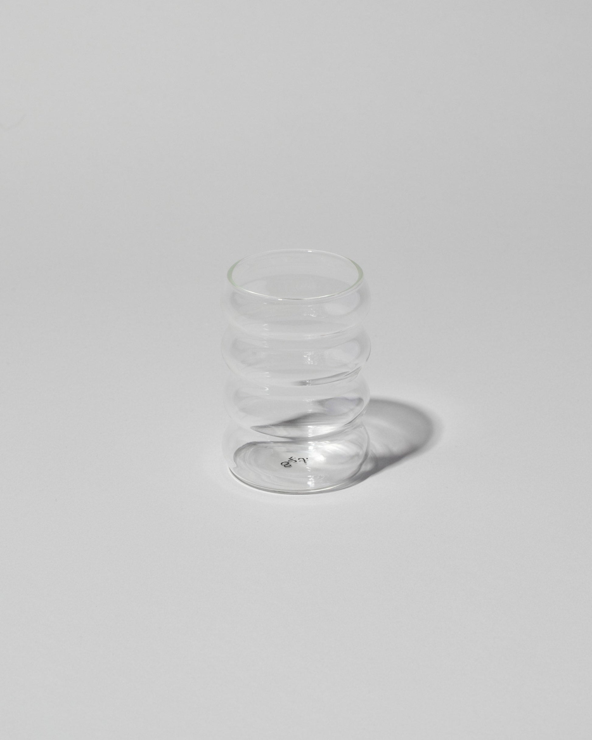 Sophie Lou Jacobsen Small Clear Single Ripple Cup on light color background.