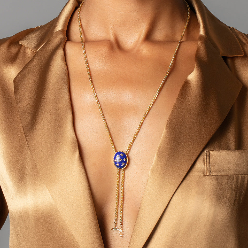 product_details::Seven Sisters Bolo on model.