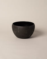  Malka Dina Dew Black Serving Bowl on light color background.