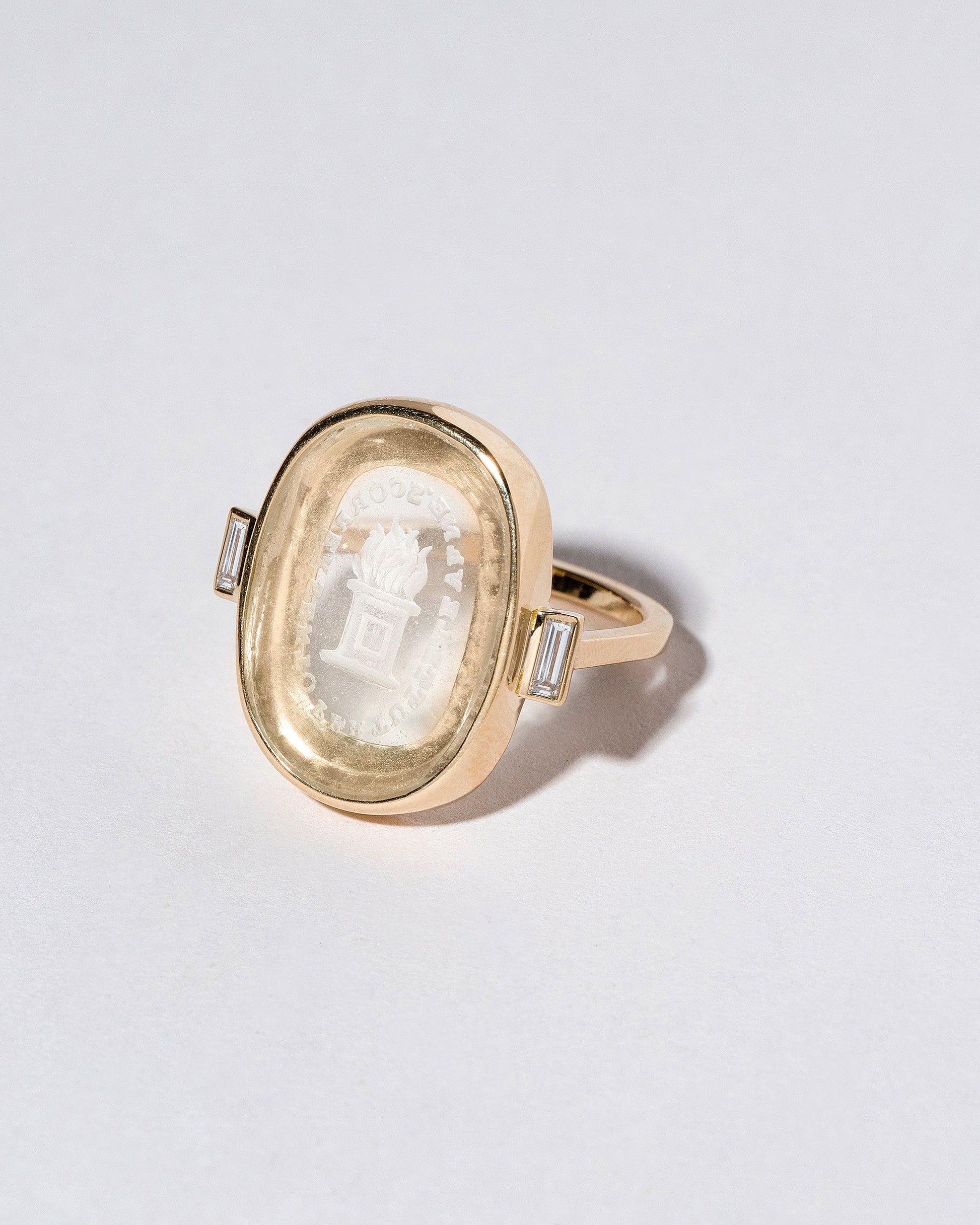  Passion Intaglio Seal Ring on light color background.