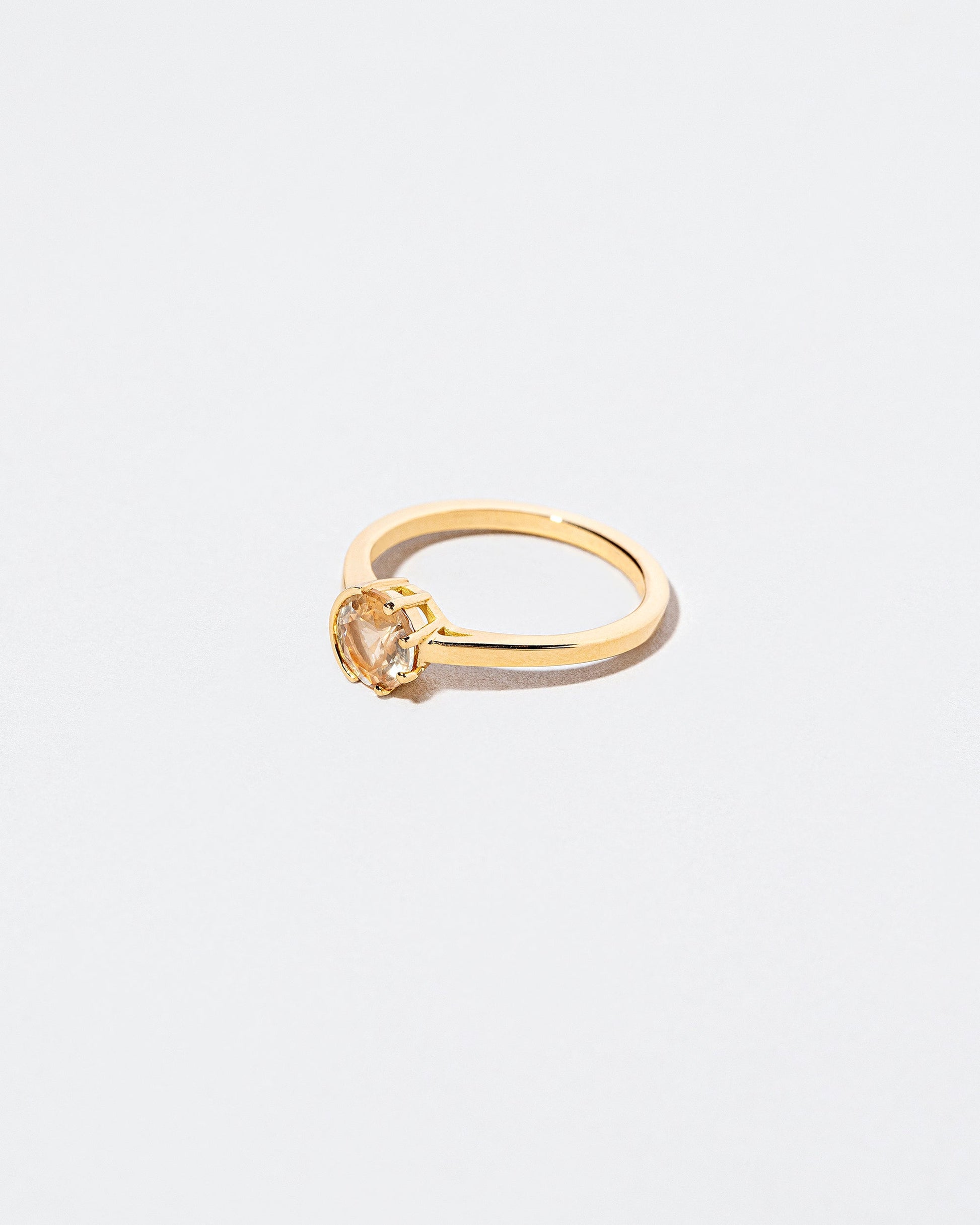  Sun & Moon Ring - Bicolor Yellow Sapphire on light color background.
