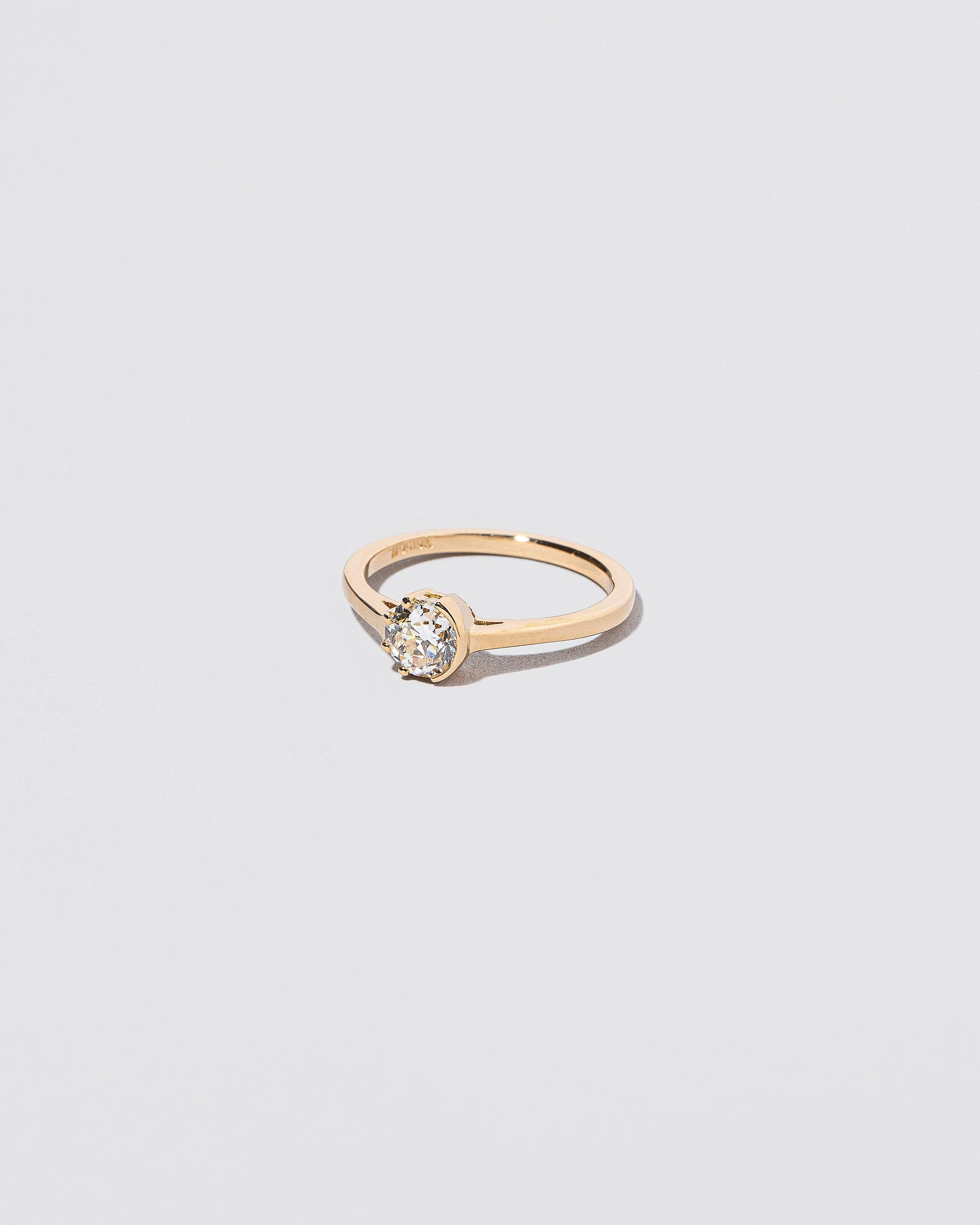 Sun & Moon Ring - White Diamond on light color background.