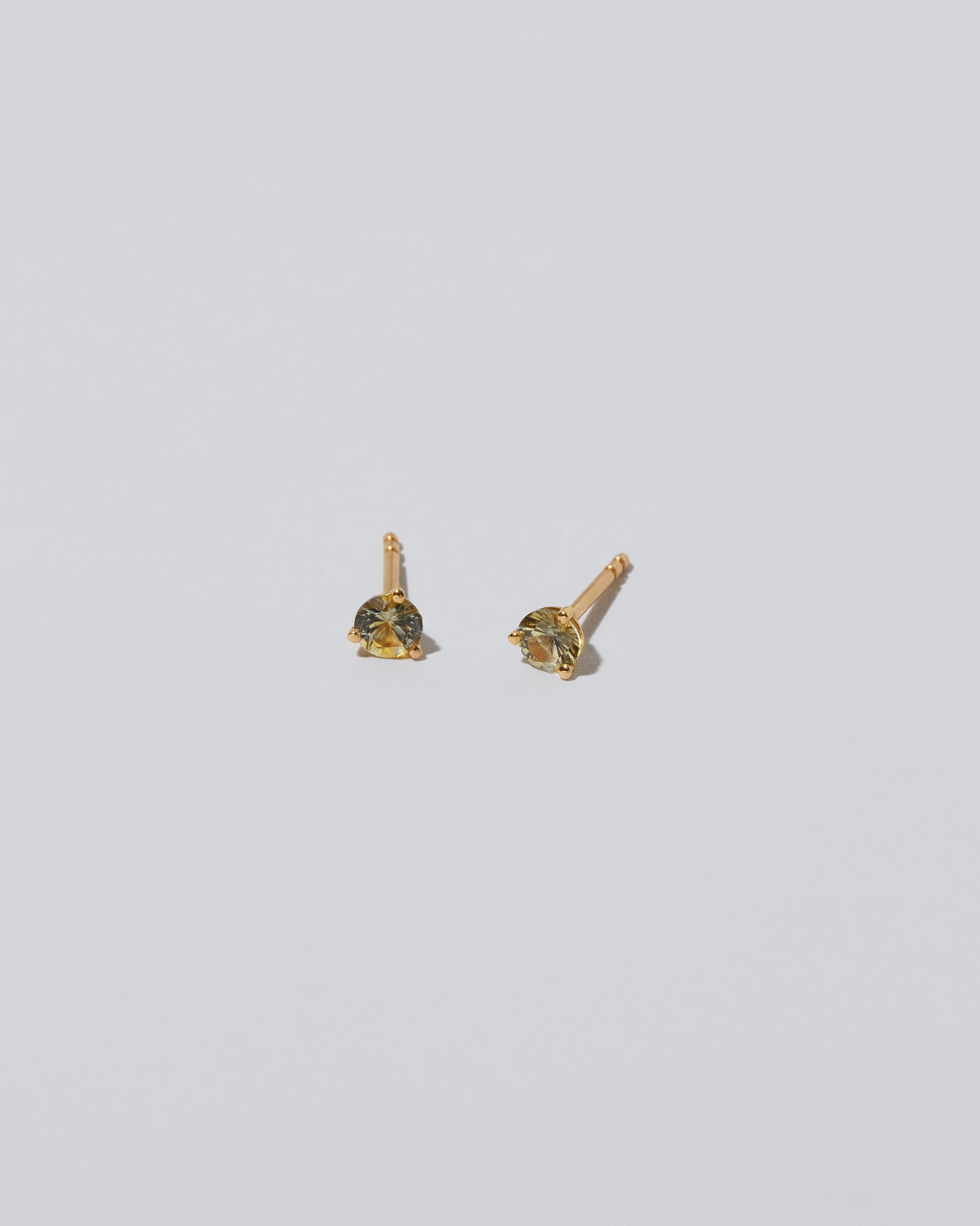 Product photo of Martini Stud Earrings - Yellow Sapphire on light color background