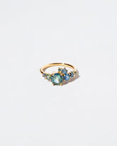 Luna Ring - Bicolor Sapphire on light color background.