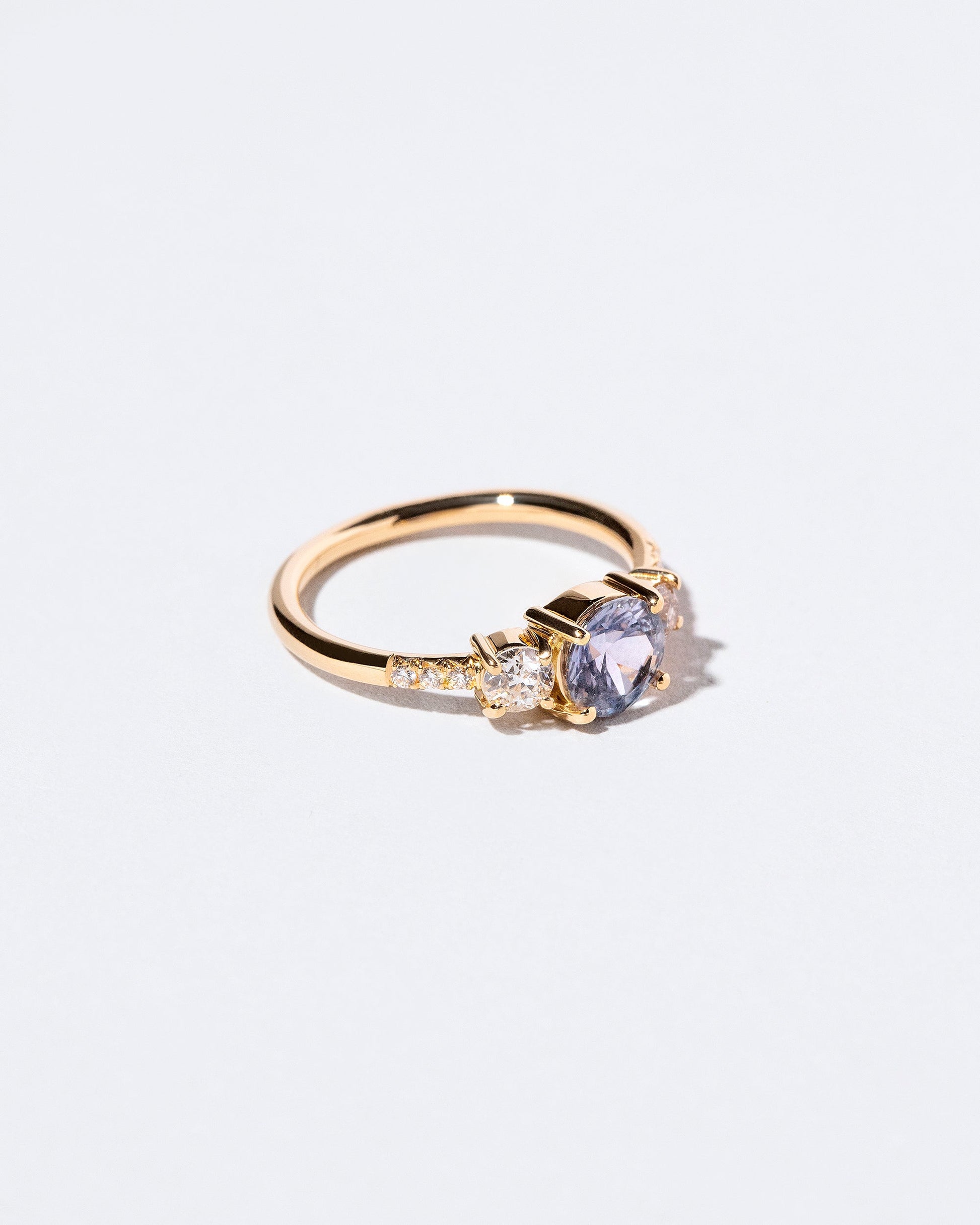 Orion Ring - Purple Sapphire on light color background.