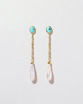  Pearl & Turquoise Shoulder Dusters on light color background.