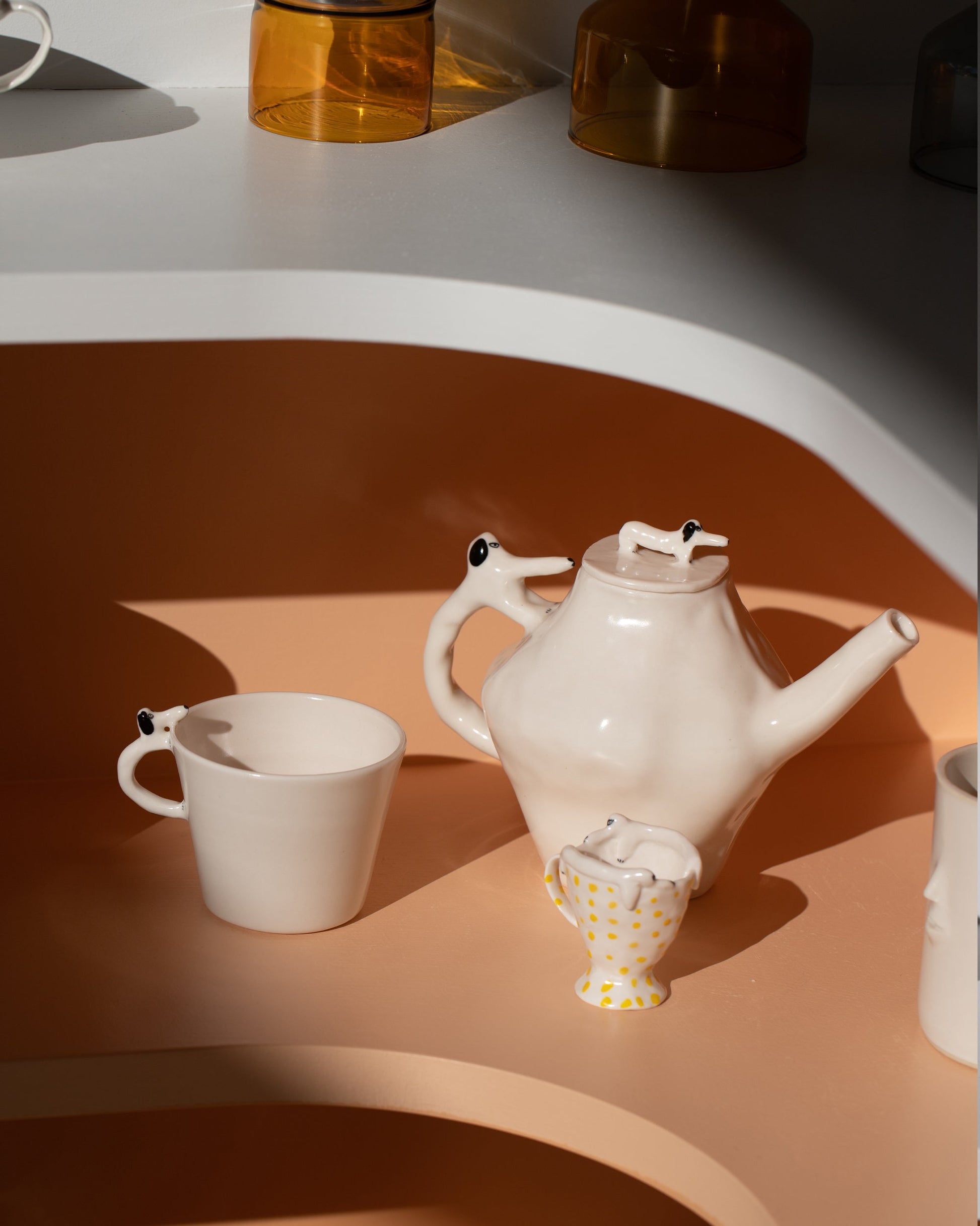Styled image featuring the Eleonor Boström Mini Spotty Espresso Cup.