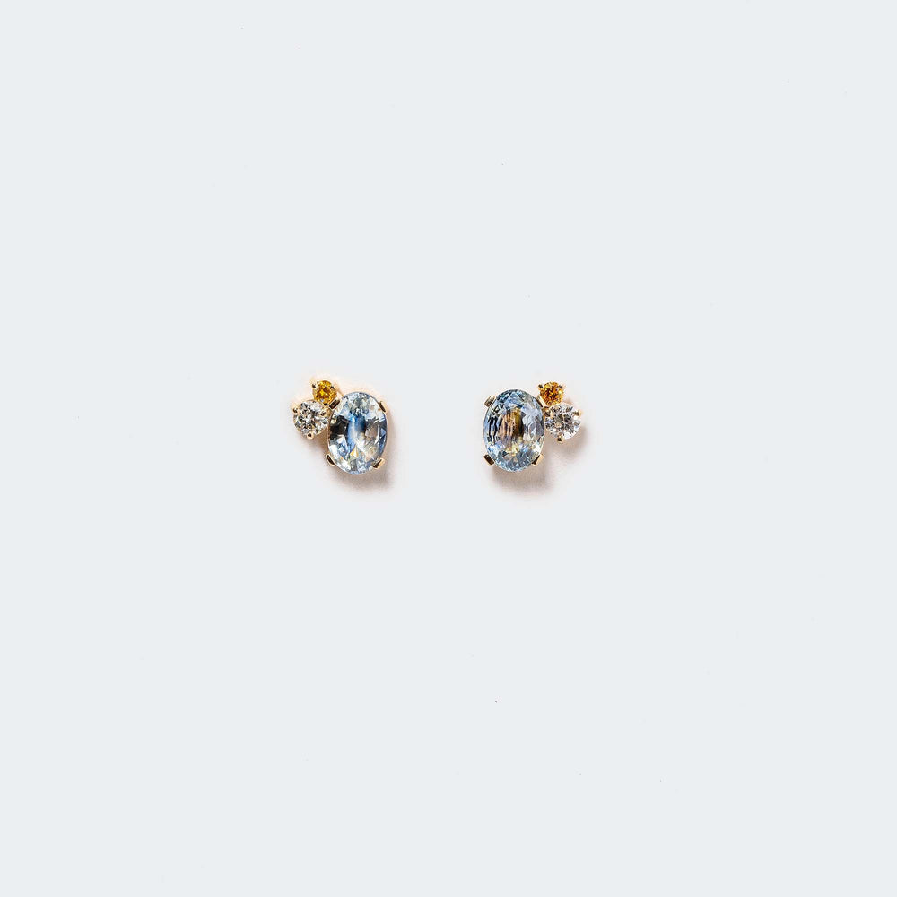 WWAKE Small Brilliant Diamond Stud Earrings