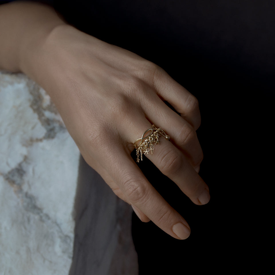 product_details::Talisman Ring on model.