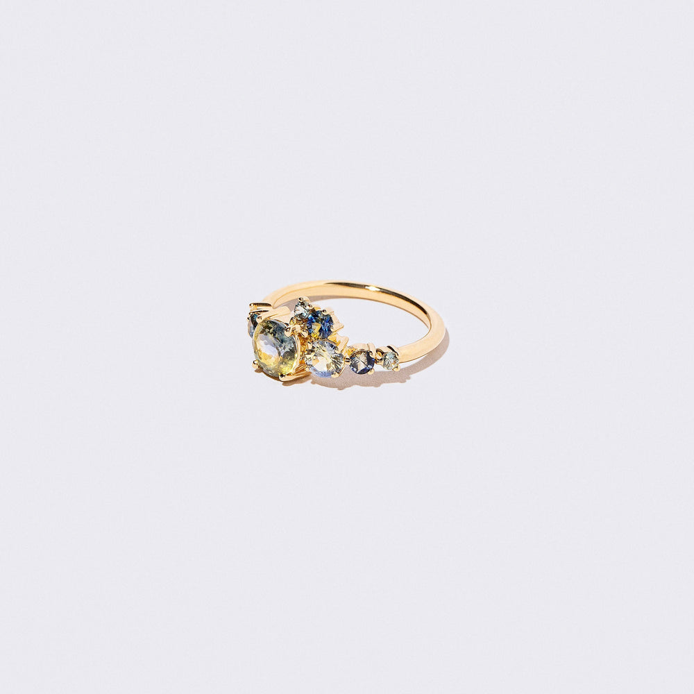 product_details:: Luna Ring - Bicolor Sapphire on light color background.