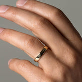 product_details::Gold 4mm Square Wire Band with Six Stone Black Diamond 1.6mm added on model.