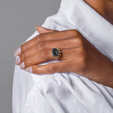 product_details::Bravery Ring on model.