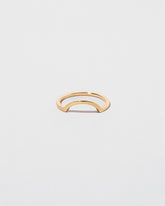 Gold Square Wire Curve Band on light color background.