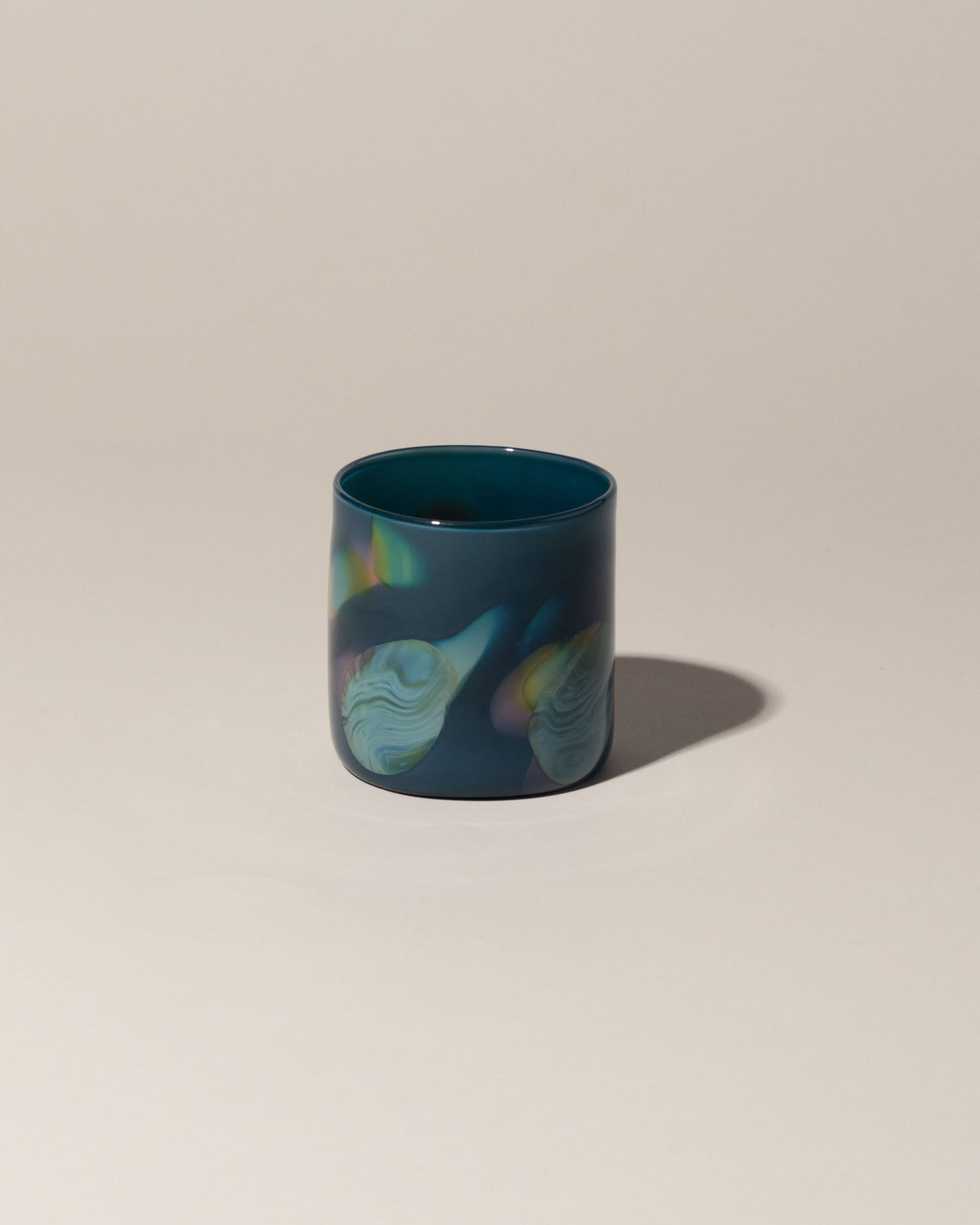 BaleFire Glass Ocean Floor Epiphany Cup on light color background.