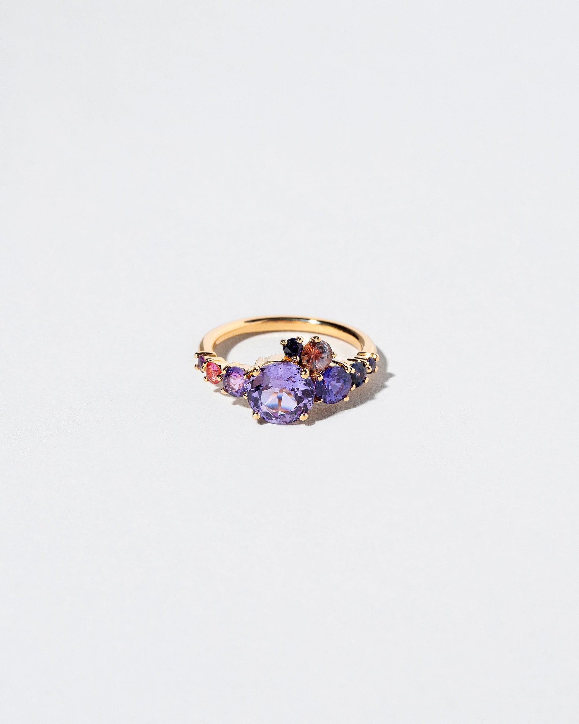  Super Luna Ring - Purple Sapphire on light color background.