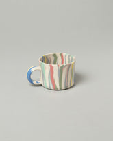 Risa Nishimori Streamer Nerikomi Mug on light color background.