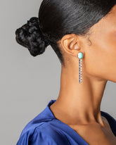 Spiritual Transformation Earrings on model.