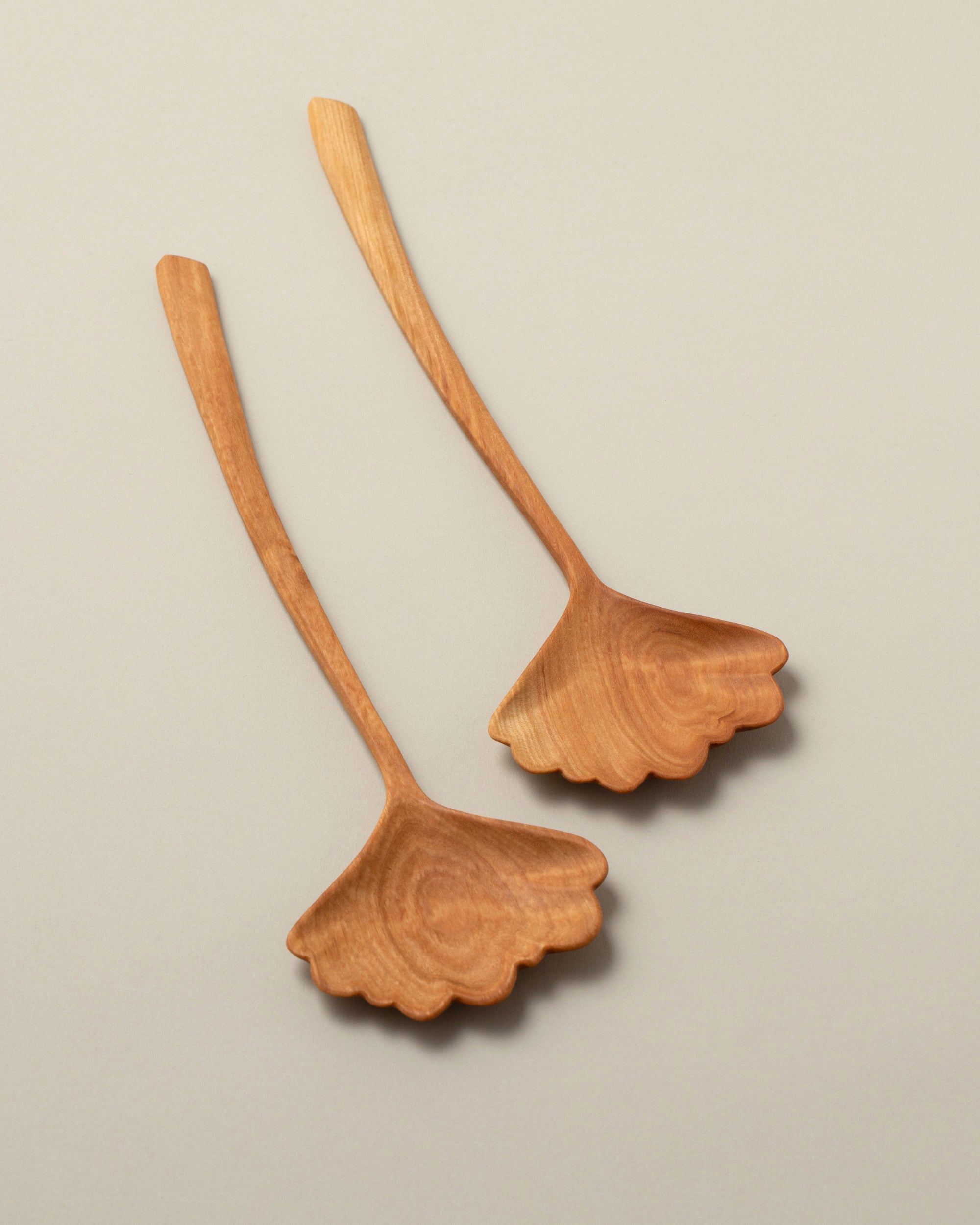 Birch Ginkgo Leaf Servers