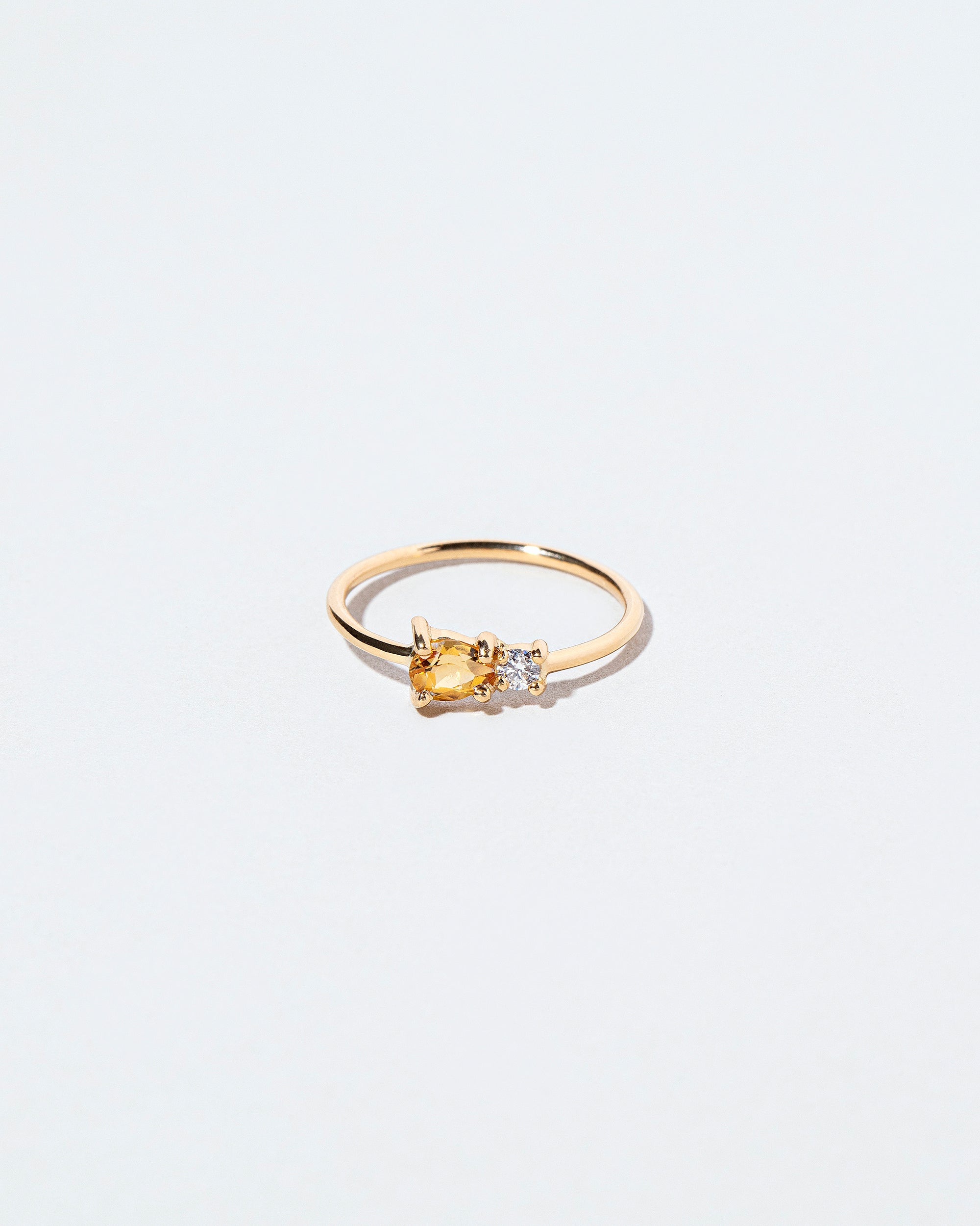 Citrine teardrop clearance ring