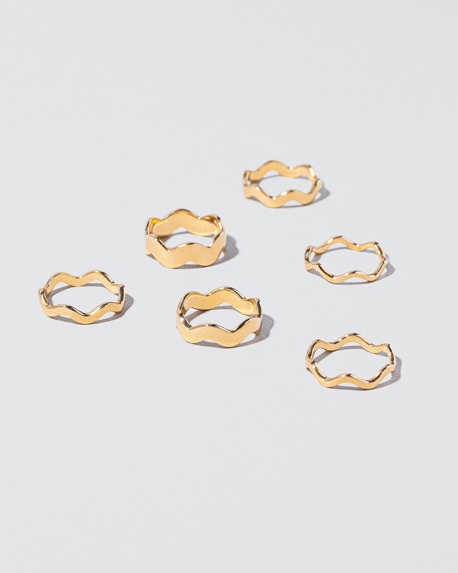 Group of Ripple Bands on light colored background.