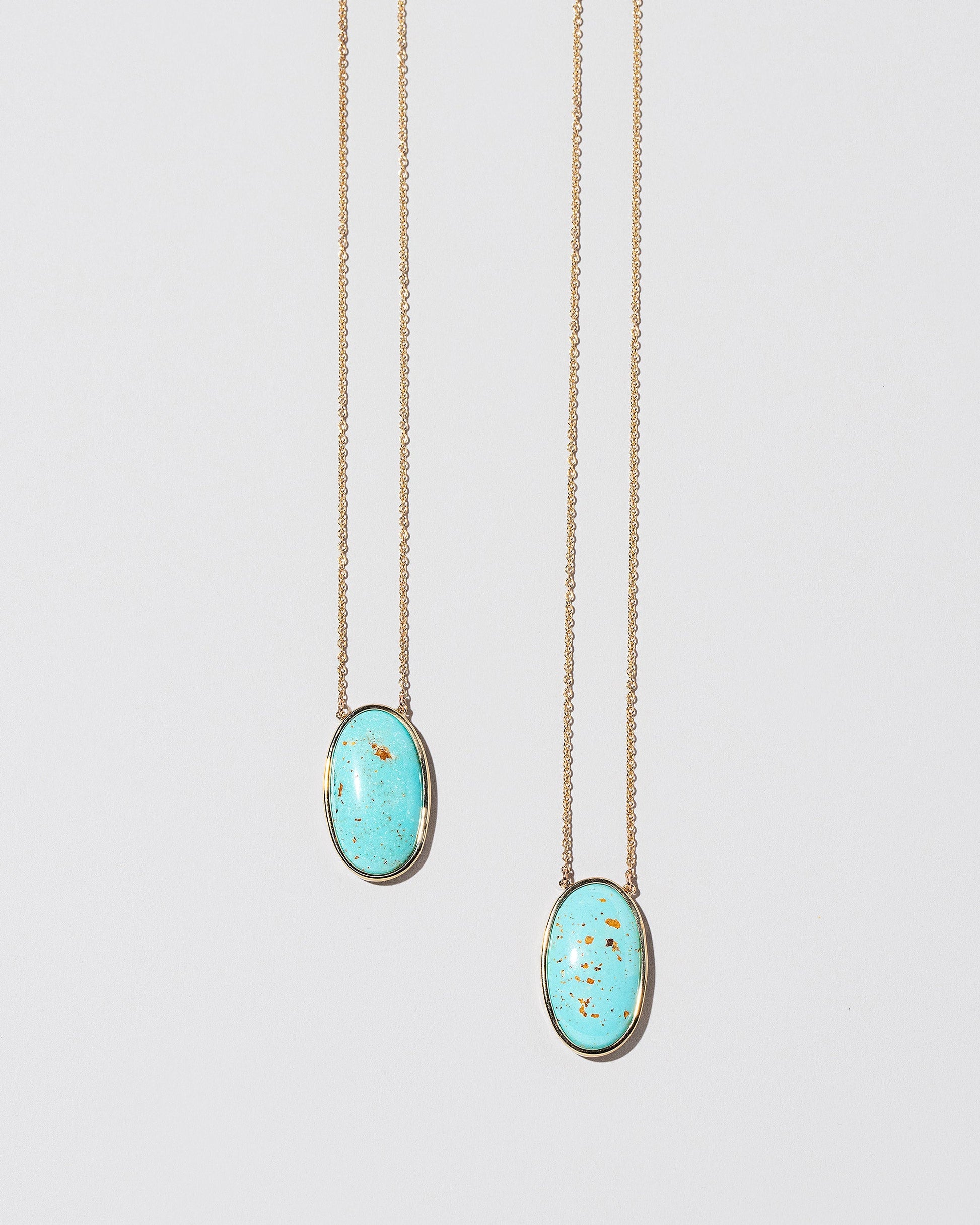 Group of  Turquoise Necklace on light color background.
