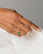 Open Heart Ring on model.