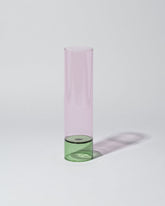 Ichendorf Milano Small Pink/Green Bamboo Vase on light color background.