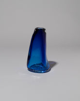 BaleFire Glass Large Egyptian Blue Suspension Vase on light color background.