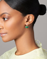 Guidance Earrings on model.