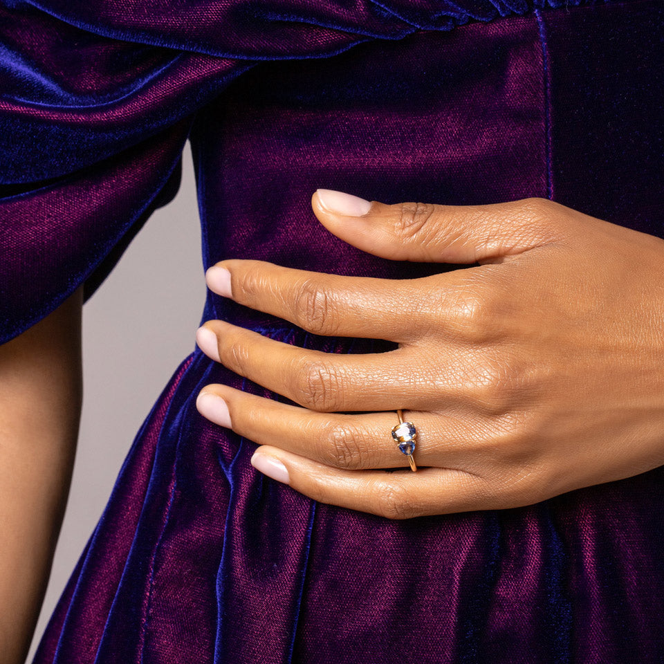 product_details::Firemoss Ring on model.