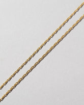  Petite Pinched Loop Chain Necklace on light color background.