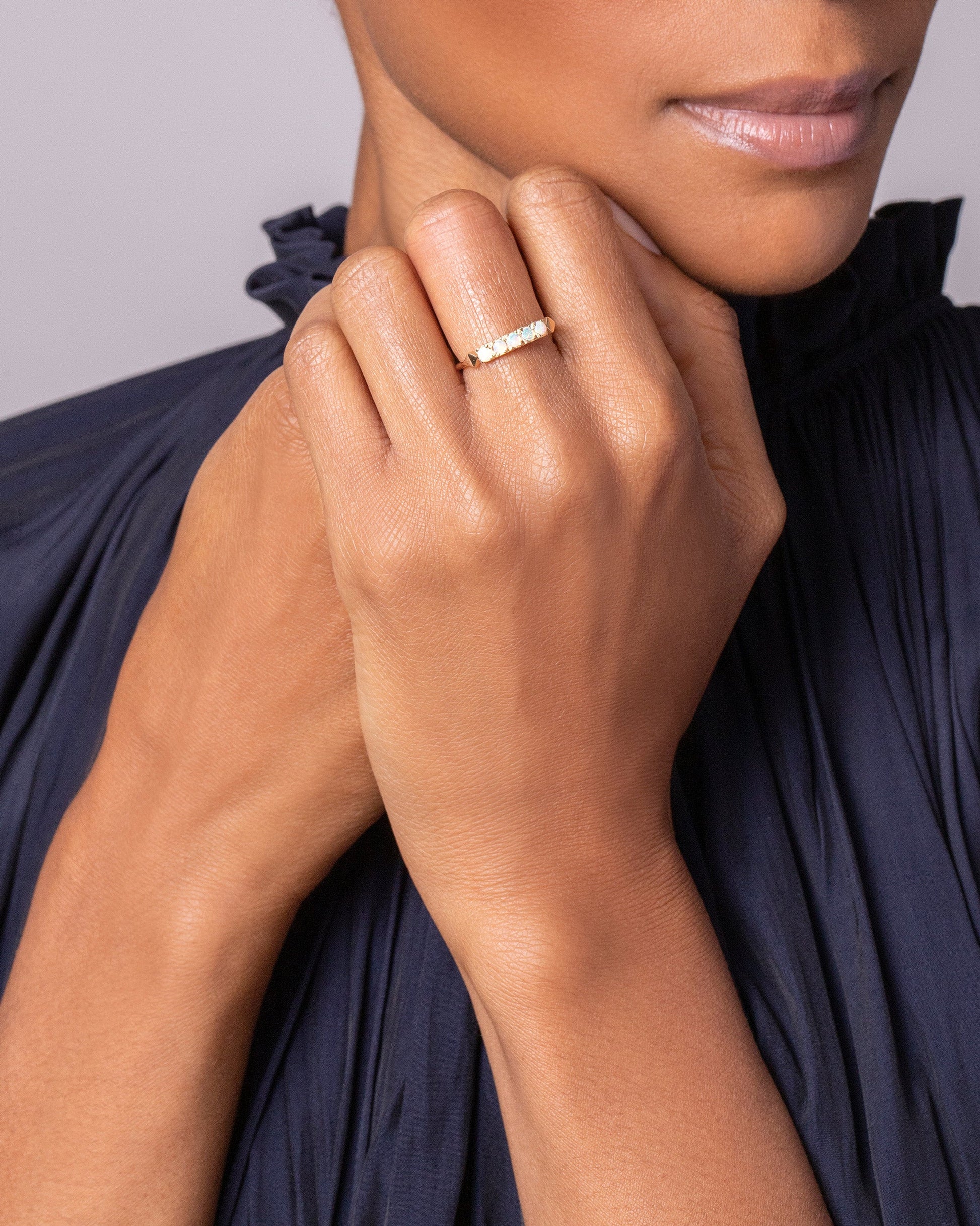 Dome Ring on model.