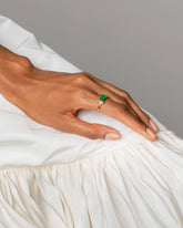 Open Heart Ring on model.