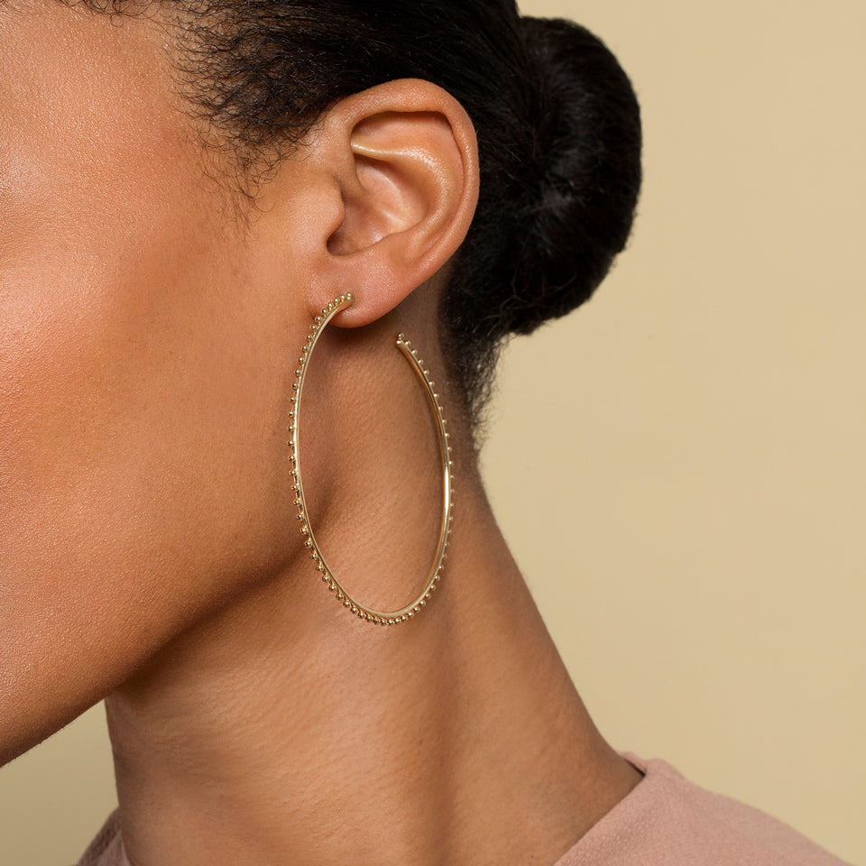 product_details::Sunbow Hoops on model.