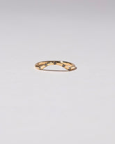  Mini Curve Band - Five Stone on light color background.