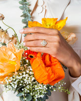 Snowflake Ring on model.